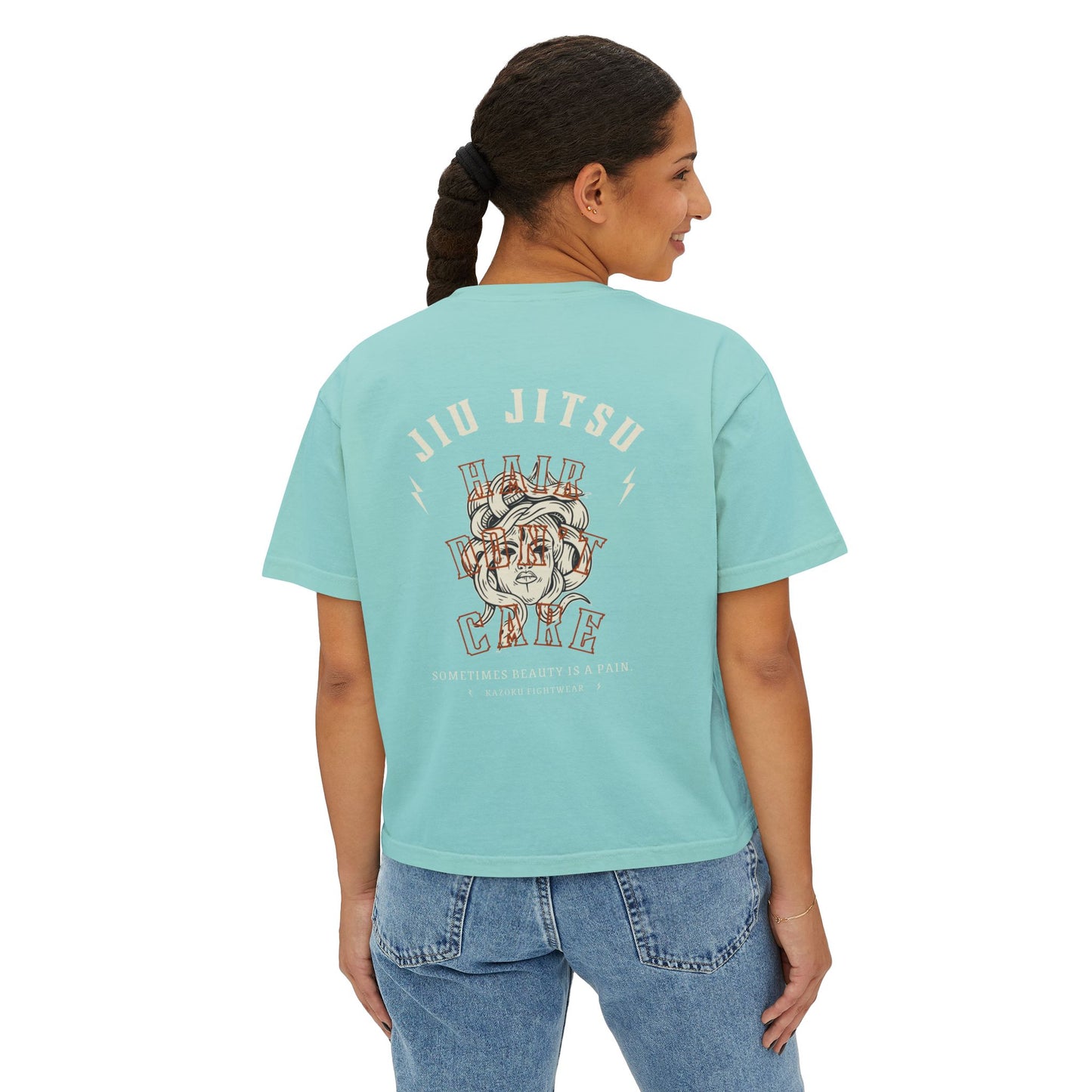 Jiu Jitsu Hair Don't Care Women's Boxy Tee