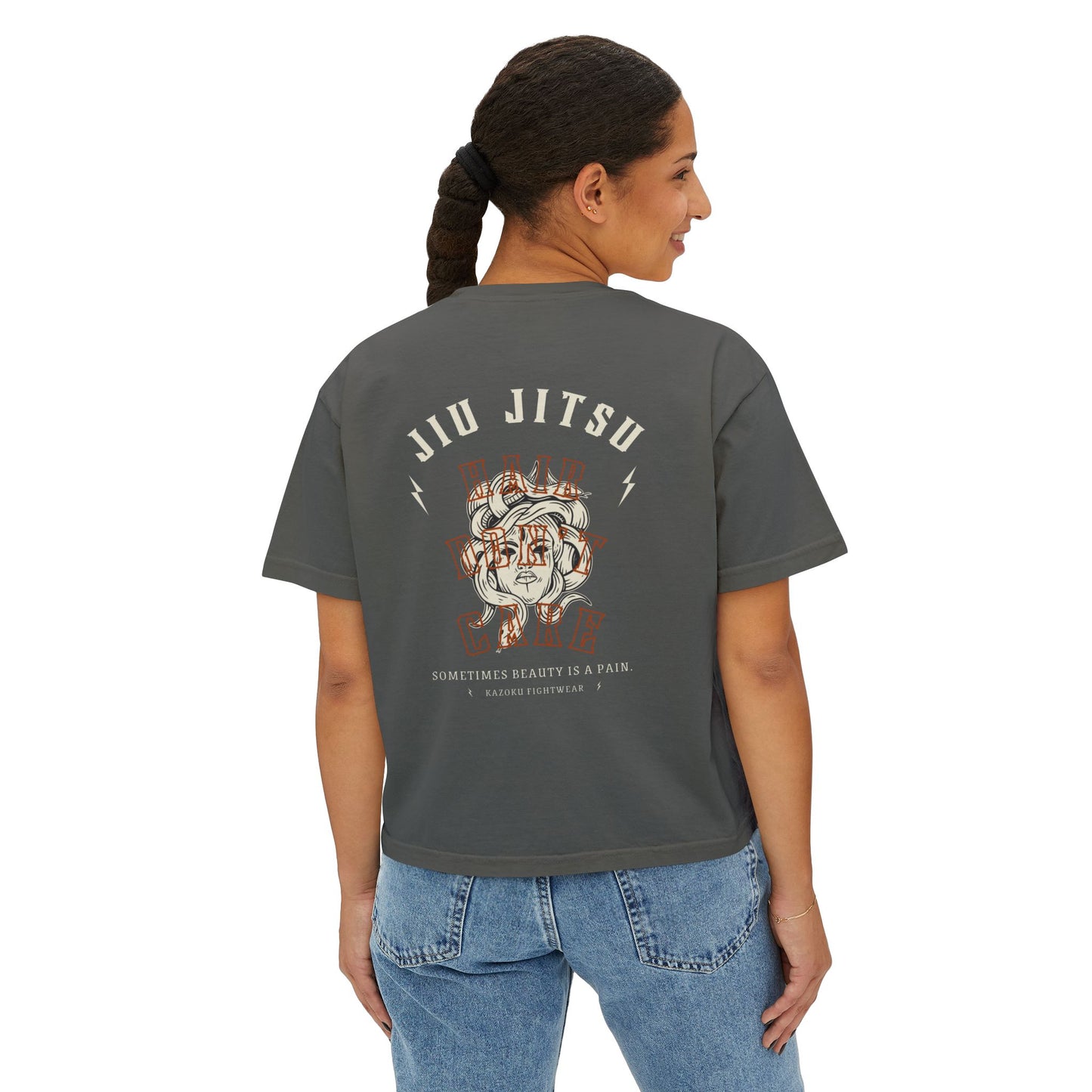 Jiu Jitsu Hair Don't Care Women's Boxy Tee
