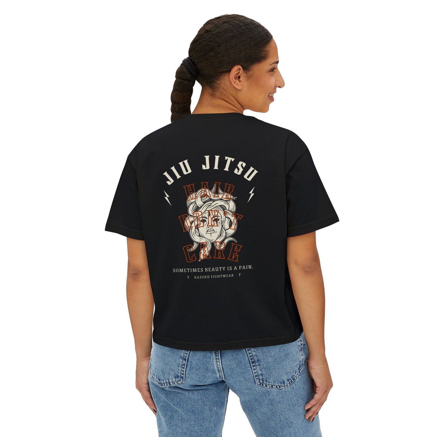 Jiu Jitsu Hair Don't Care Women's Boxy Tee