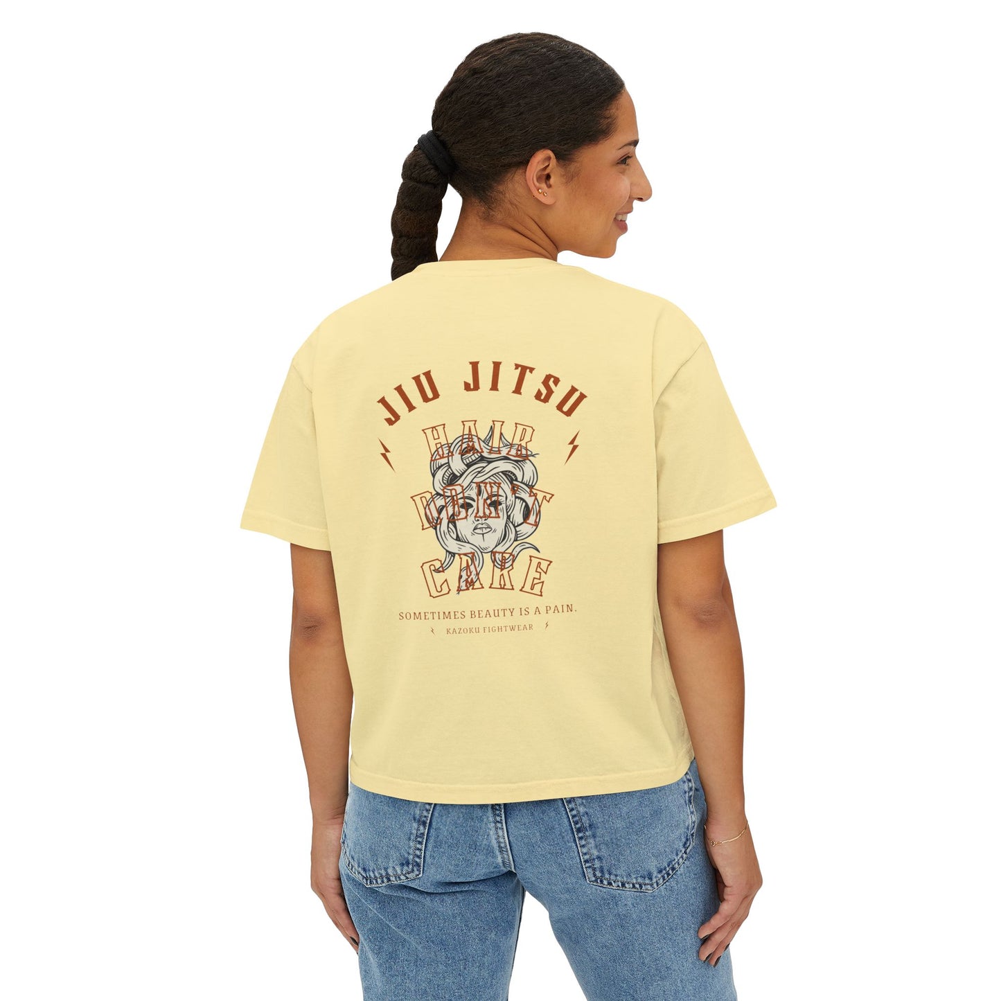 Jiu Jitsu Hair Don't Care Women's Boxy Tee