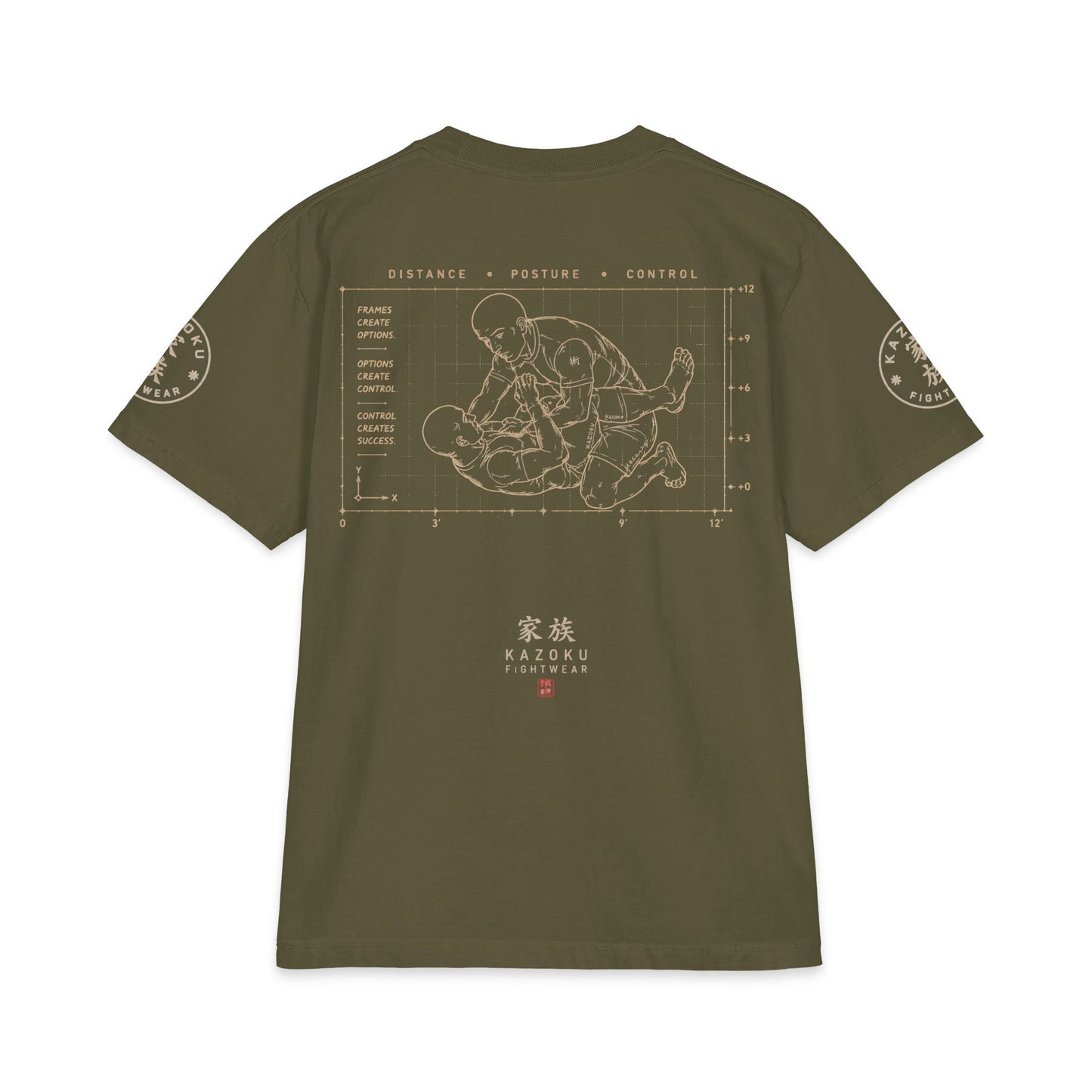 Frames Martial Arts Tee — 'Frames: Structure • Control • Defend' Graphic T-Shirt