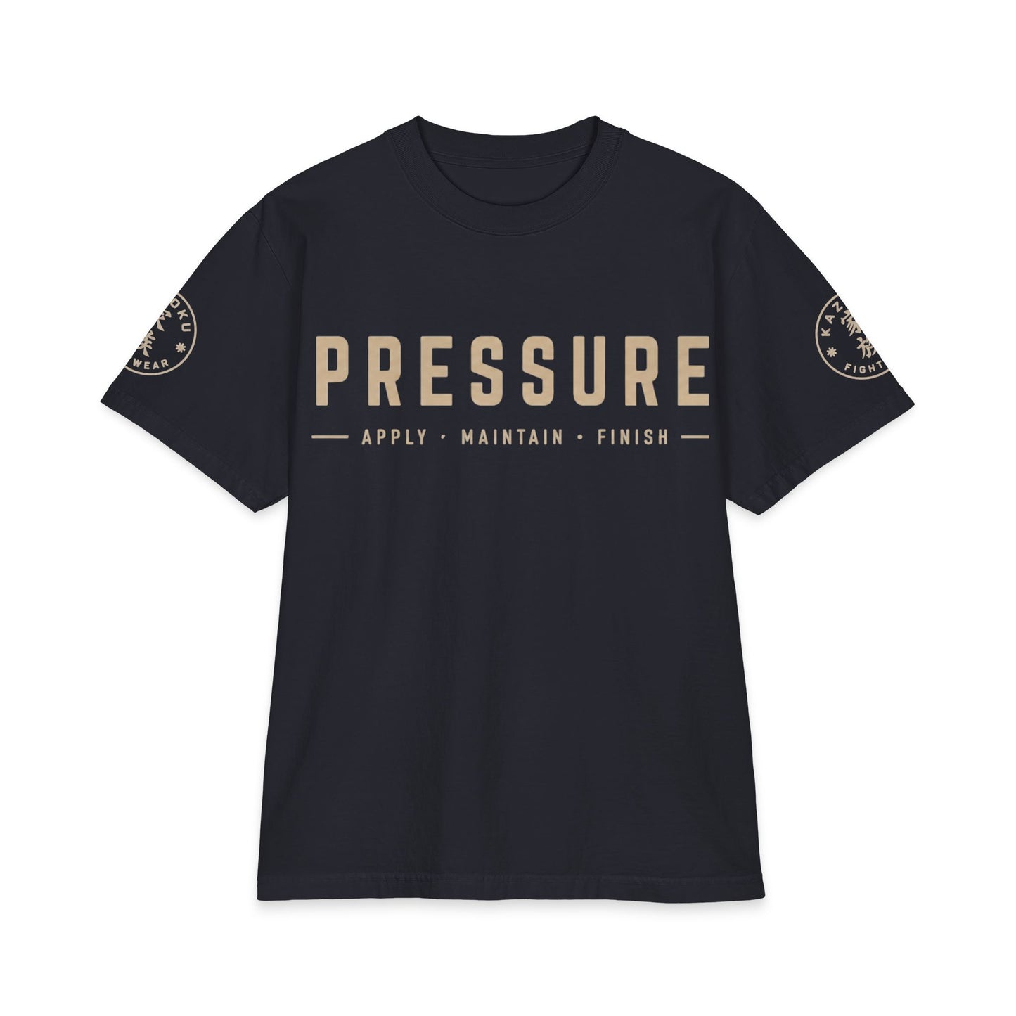 Pressure Graphic T-Shirt — 'Pressure: Apply · Maintain · Finish' MMA Fight Anatomy Tee