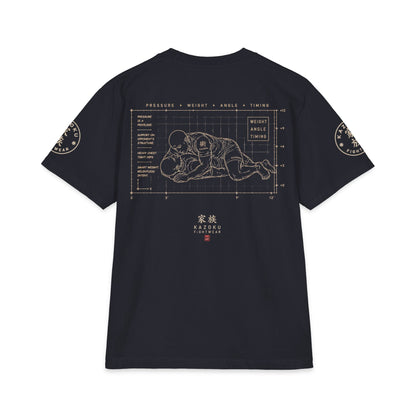 Pressure Graphic T-Shirt — 'Pressure: Apply · Maintain · Finish' MMA Fight Anatomy Tee