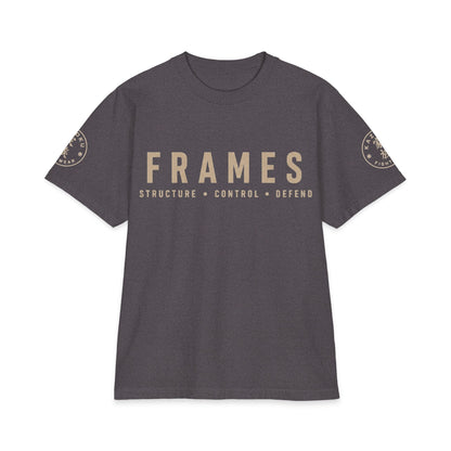 Frames Martial Arts Tee — 'Frames: Structure • Control • Defend' Graphic T-Shirt