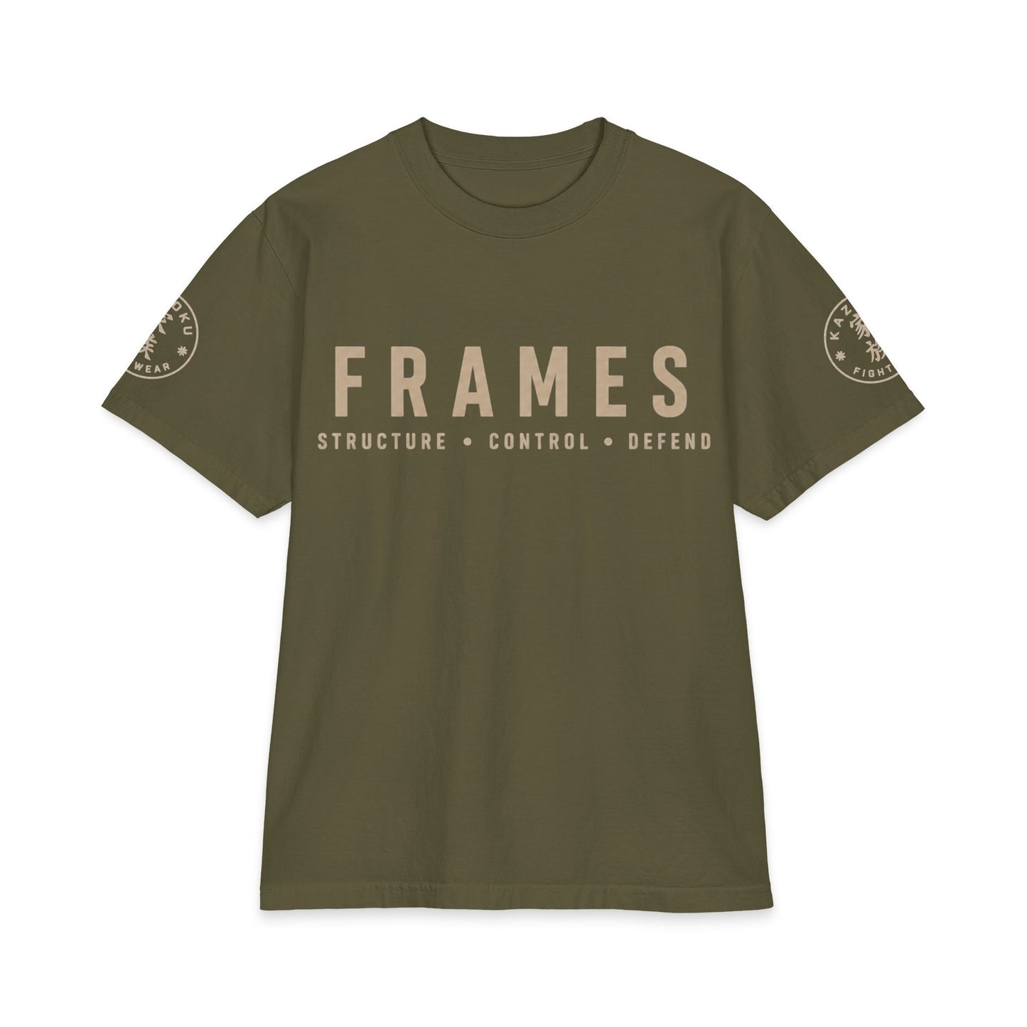 Frames Martial Arts Tee — 'Frames: Structure • Control • Defend' Graphic T-Shirt