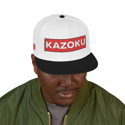 'KAZOKU' Snapback Hat — Streetwear Flat-Brim Cap